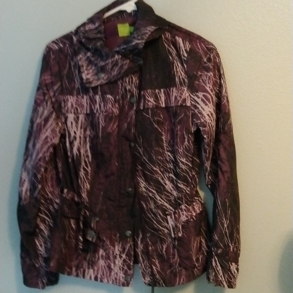 Adam Jacobs purple/white branches print jacket xs